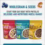 3 - Pintola Muesli,  350 g  Whole Grain & Seeds with 33% Millet (Pouch) 