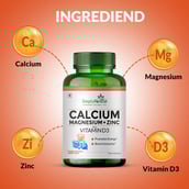 3 - Simply Herbal Calcium Magnesium + Zinc with Vitamin D3, 120 tablet(s) Unflavoured (Pack of 3)