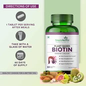 5 - Simply Herbal Plant Based Biotin with Keratin & Calcium,  60 tablet(s)  Unflavoured (Pack of 2) 