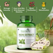 3 - Simply Herbal Noni Extract,  60 capsules  Unflavoured (Pack of 3) 