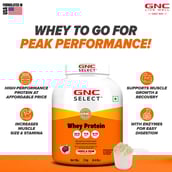 4 - GNC Select Whey Protein,  4.4 lb  Cookies & Cream (with Shaker) 