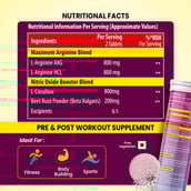 8 - Naturyz L-Arginine Max 2600 Flavour Orange, 60 tablet(s)