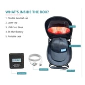 5 - DHI Laser Cap,  Black  Free Size with 108 Medical Grade Lasers 