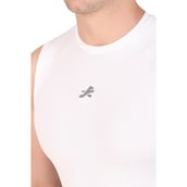 5 - Redesign Nylon Compression Cut Sleeve Tshirt,  White  XXL 