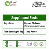 7 - Pure Nutrition Organic Shatavari Powder,  227 g 