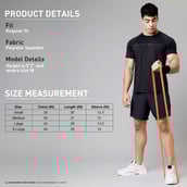 MuscleBlaze Active Tee Half Sleeve, Midnight Black Medium