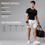 MuscleBlaze Compression Muscle Tee Half Sleeve, Midnight Black X-Large