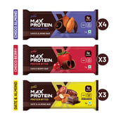 3 - RiteBite Max Protein Bytes, 10 bar(s) Assorted (Choco Almond x 4 ,Choco Berry x 3, Date & Almond x 3)