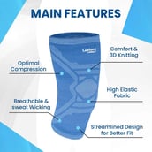 2 - Leeford Soft Designer Knee Cap, Blue Medium