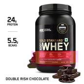 7 - ON (Optimum Nutrition) Micronized Creatine Powder Unflavoured 0.55 lb with Gold Standard 100% Whey Protein,  2 lb  Double Rich Chocolate 