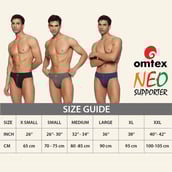 10 - Omtex Neo Supporter Back Covered,  Large  Navy Blue 