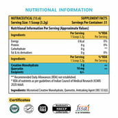 9 - Naturyz Micronized Creatine Monohydrate,  Unflavoured  0.22 lb 