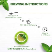 2 - The Tea Ark Mint Green Tea,  50 g  100% Natural - Pouch 