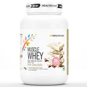 6 - Healthfarm Muscle Whey 2.2lb with Intra BCAA & Creatine Monohydrate Combo, 3 Piece(s)/Pack Milk Chocolate, Island Fusion (with Free Shaker)