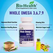 Bio Health Whole Omega 3 6 7 9,  90 softgels 