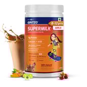 1 - Supermilk Overall Growth for 8-12 Yrs Girls Protein & Nutrition Drink Mix Powder,  400 g  Double Chocolate 