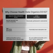 6 - Health Veda Organics Vitamin D3+K2,  60 tablet(s)  Unflavoured 