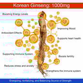 7 - Health Veda Organics Korean Red Ginseng,  60 veggie capsule(s) 