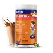 2 - Gritzo SuperMilk Weight+ for 8-12 Yrs Personalized Protein & Nutrition Drink Mix,  400 g  Double Chocolate 