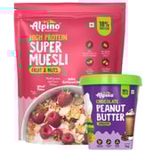 1 - Alpino Super Muesli 400g with Chocolate Peanut Butter 1kg Combo,  2 Piece(s)/Pack  Fruit & Nuts, Smooth 