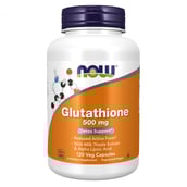 1 - Now Glutathione (500mg),  Unflavoured  120 veggie capsule(s) 