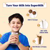 9 - Supermilk Gritzo Height+ for 8-12 Yrs Personalized Protein & Nutrition Drink Mix Powder,  200 g  Double Chocolate 