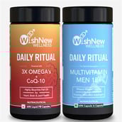 1 - WishNew Wellness Triple Strength Omega-3 & Multivitamin Men 18+ Combo, 60 capsules