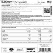 1 - Myprotein Impact Whey Isolate, 2.2 lb Chocolate Smooth