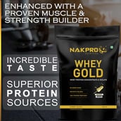 3 - Nakpro Gold Whey Protein Concentrate, 2.2 lb Malai Kulfi
