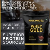 3 - Nakpro Whey Gold Protein Concentrate,  2.2 lb  Double Rich Chocolate 
