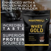 8 - Nakpro Whey Gold Protein Concentrate, 4.4 lb Chocolate