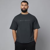 3 - MuscleBlaze Carnage Oversized Tshirt,  Charcoal  Medium