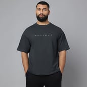 3 - MuscleBlaze Carnage Oversized Tshirt, Charcoal Small