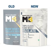 2 - MuscleBlaze Raw Whey Isolate, 2.2 lb 100% Clean Whey Unflavoured