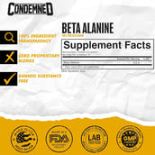 3 - Condemned 100% Pure Beta Alanine,  Unflavoured  0.53 lb 