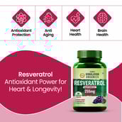 5 - Himalayan Organics Resveratrol Grape Seed Extract 255mg,  60 veggie capsule(s) 
