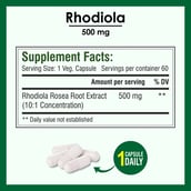 4 - Biotrex Rhodiola 500mg,  60 veggie capsule(s) 