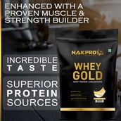 6 - Nakpro Whey Gold Protein Concentrate,  1.1 lb  Banana 