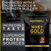 6 - Nakpro Whey Gold Protein Concentrate,  1.1 lb  Strawberry 