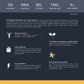 6 - Nutrabay Gold Bulk Up Mass Gainer, 11 lb Vanilla