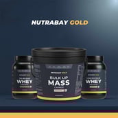 1 - Nutrabay Gold Bulk Up Mass Gainer, 11 lb Strawberry