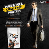 2 - AS-IT-IS Nutrition ATOM Whey Protein with Enzymes,  2.2 lb  FATEH Double Rich Chocolate (Special Edition) 
