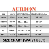 2 - Aurion Leather Weight Lifting Gym Belt,  Brown  Adjustable Size 