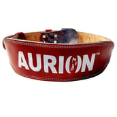 Aurion Leather Weight Lifting Gym Belt,  Brown  Adjustable Size 