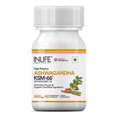3 - INLIFE Ashwagandha KSM-66 500mg,  60 veggie capsule(s) 