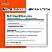 3 - Core Nutrition Creatine Monohydrate Powder,  Unflavoured  0.55 lb 