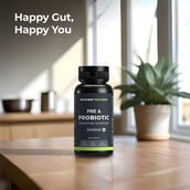 3 - Nutrabay Wellness Pre & Probiotic Digestive Support,  60 capsules  (50 Billion CFUs) 