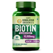 1 - Vlado's Himalayan Organics Biotin 10000 mcg - Keratin + Piperine,  90 tablet(s)  Unflavoured 