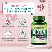 5 - Vlado's Himalayan Organics Biotin 10000 mcg - Keratin + Piperine,  90 tablet(s)  Unflavoured 