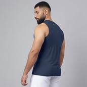 5 - MuscleBlaze Air Tech Compression MuscleTank,  Navy  Medium